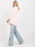 Hurt Jasnoróżowa dresowa bluza basic z okrągłym dekoltem