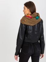 Online wholesale Beige viscose infinity scarf.