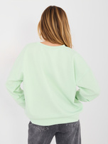 Pastelowa zielona dresowa bluza oversize RUE PARIS  