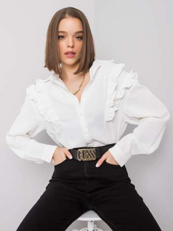 Ecru koszula z falbanami Layla OCH BELLA