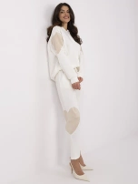 Hurt Ecru dwuczęściowy komplet z dodatkiem wiskozy