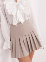 Hurt Ciemnobeżowa elegancka spódnica plisowana