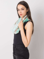 Zielono-beżowa chusta we wzory