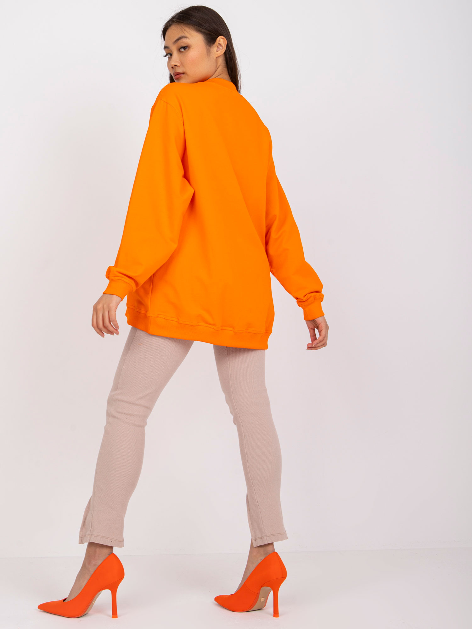 Pomarańczowa dresowa bluza basic Twist