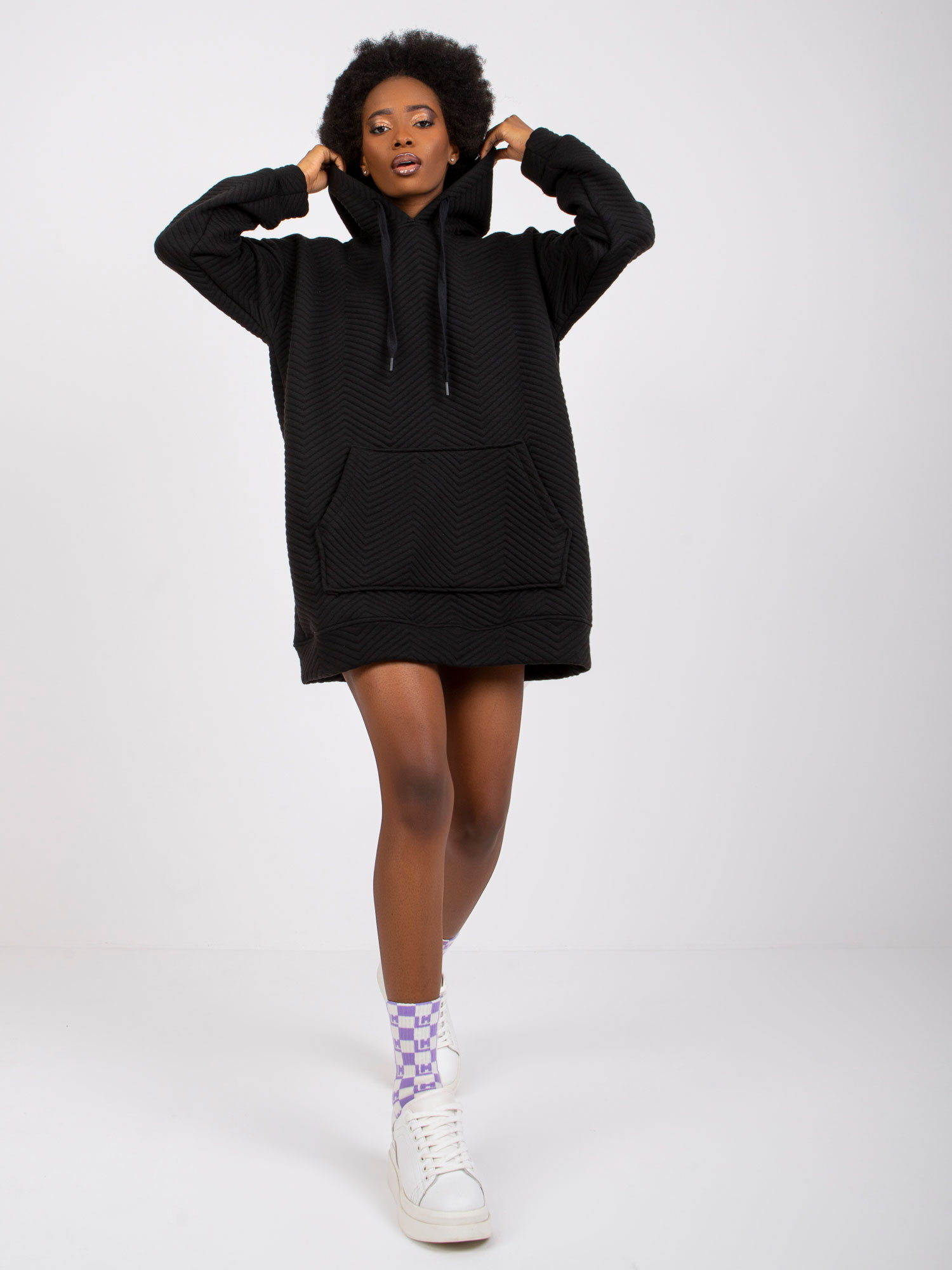 Black kangaroo sweatshirt Atlanta RUE PARIS