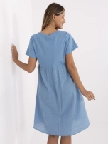 Niebieska bawełniana sukienka na lato