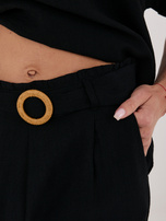 Czarne letnie szorty z kieszeniami SUBLEVEL