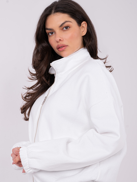 Ecru rozpinana bluza basic z bawełny