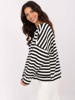 Hurt Czarno-biała bluzka oversize z okrągłym dekoltem