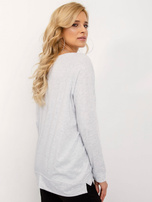 Jasnoszara bluza bez kaptura Nadia