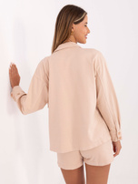 Jasnoróżowy bawełniany komplet na lato 