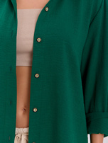 Tmavě zelená rozepínací košile z bavlny.
