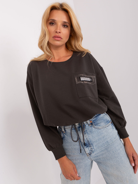 Hurt Khaki krótka bluzka na co dzień ze ścigaczem