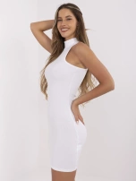 Biała prążkowana sukienka na lato RUE PARIS 