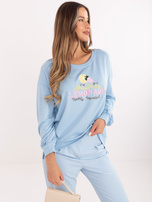 Jasnoniebieska damska bluza z napisem Lemonade RUE PARIS 