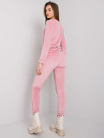 Jasnoróżowy komplet welurowy Clarisa RUE PARIS
