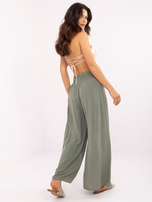 Hurt Khaki zwiewne spodnie z wysokim stanem OCH BELLA