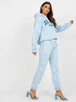 Hurt Jasnoniebiesko-niebieski komplet dresowy z napisem Laraina