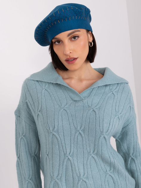 Hurtownia Morski beret z dodatkiem kaszmiru