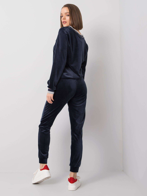 Granatowy komplet welurowy Esti RUE PARIS