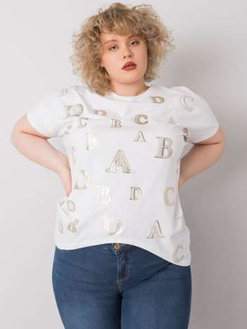 Weiße Bluse in Übergröße Sabina.
