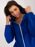 Hurtownia Kobaltowa dresowa bluza z bawełny