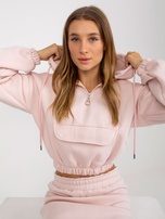 Hurt Jasnoróżowy dresowy komplet basic ze spódnicą  Emilie