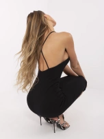 Czarna sukienka w prążek Kira RUE PARIS 