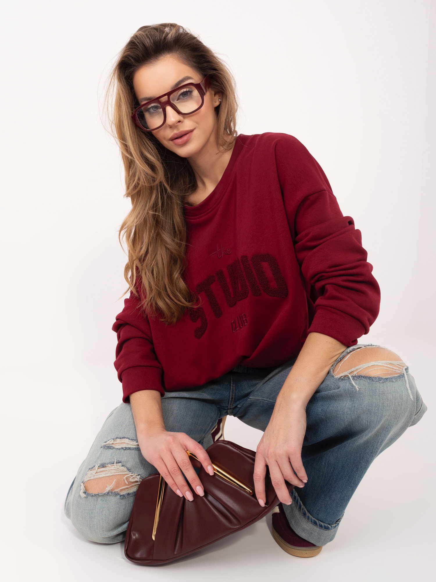 Bluza bordowy