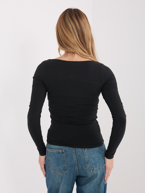 Czarna bawełniana bluzka basic