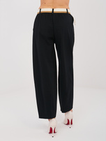 Czarne bawełniane spodnie z nogawką 7/8