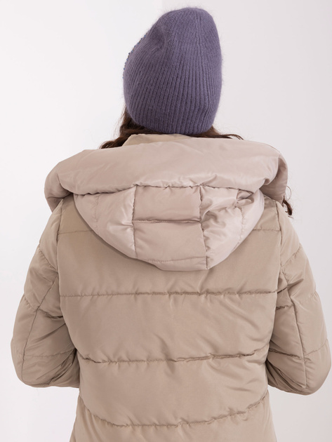 Hurtownia Grafitowa damska czapka z aplikacją