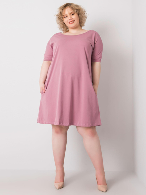 Brudnoróżowa sukienka plus size Bellamy