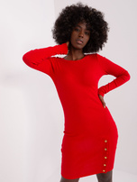 Hurt Czerwona prążkowana sukienka bodycon RUE PARIS