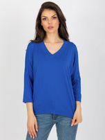 Hurt Ciemnoniebieska damska bluzka basic z rękawem 3/4