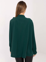 Ciemnozielona koszula z bufiastym rękawem