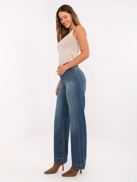 Ciemnoniebieskie jeansy z kieszeniami z przodu SUBLEVEL