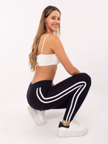 Granatowe damskie legginsy sportowe BASIC FEEL GOOD