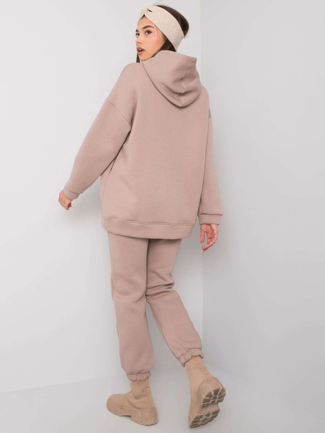 Ciemnobeżowy dwuczęściowy komplet dresowy Dillona