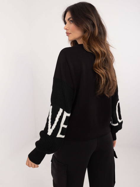 Hurt Czarna bluza bez kaptura o kroju oversize