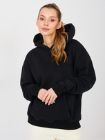 Czarna bluza oversize z kapturem NATURAL SIDE