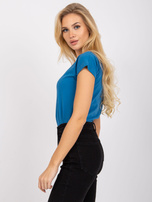 Ciemnoniebieski t-shirt Circle