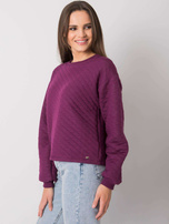 Purple quilted sweatshirt without hood Kerstine