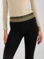 Hurtownia Czarne legginsy na co dzień z bawełny 