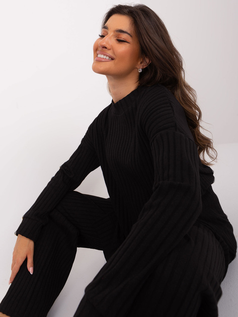 Hurt Czarny dwuczęściowy komplet casualowy z bluzą