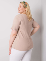 Beżowa bluzka plus size Stella