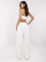 Ecru dresowe spodnie basic bez kieszeni