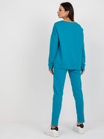 Hurt Niebieski bawełniany komplet casualowy