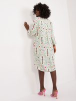 Hurt Pistacjowa letnia sukienka we wzory SUBLEVEL