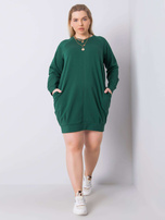 Ciemnozielona sukienka plus size Ariadne